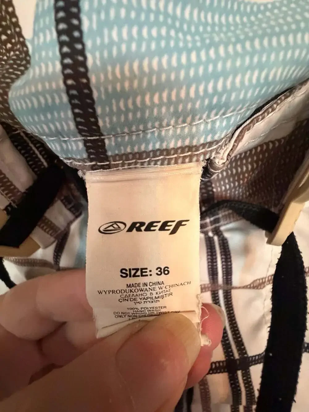 Reef Men's Plaid Hybrid Board Shorts, Size 36